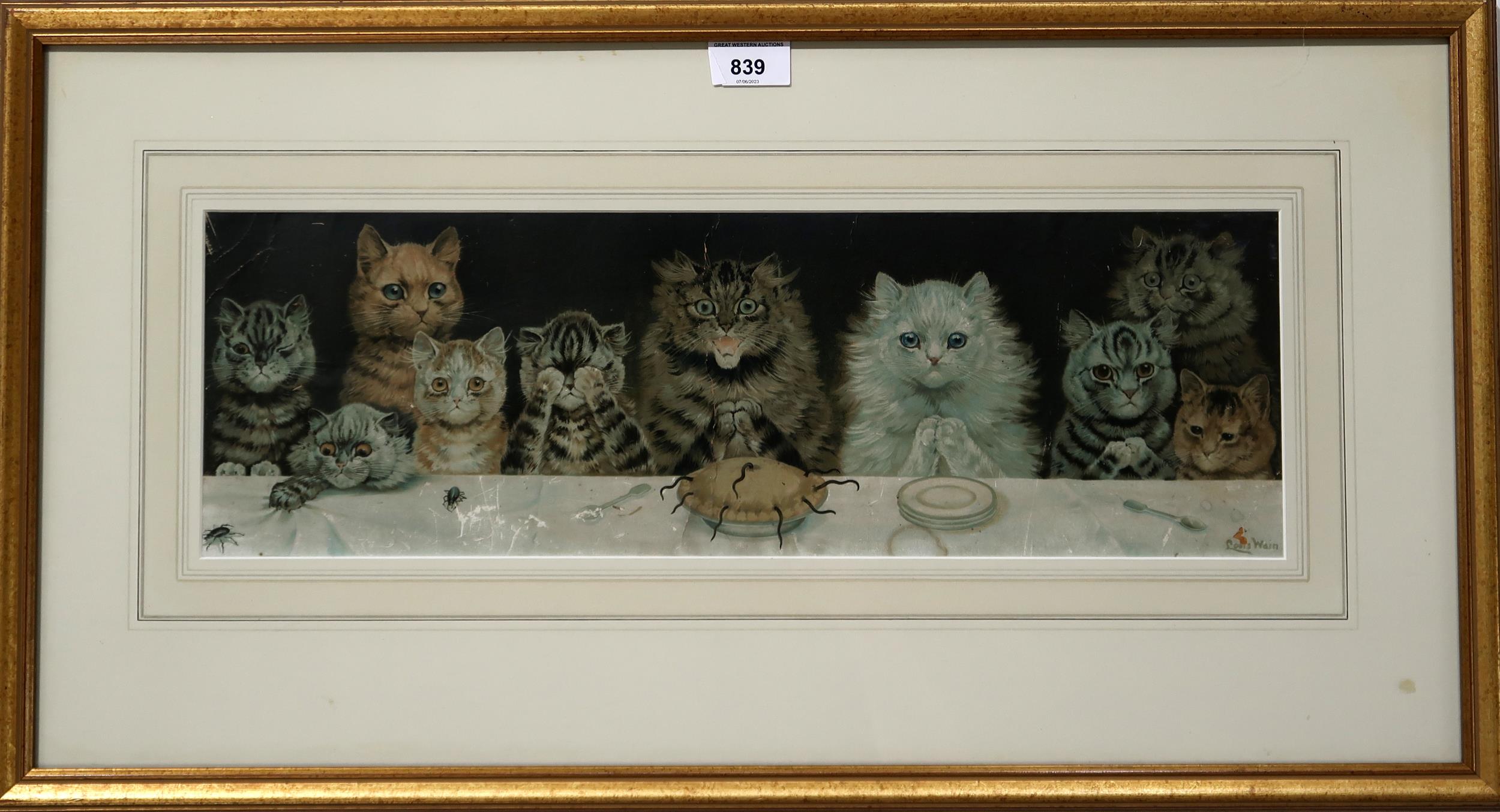 AFTER LOUIS WAIN What we are about to receive, print, 16 x 50cm Condition Report:Available upon - Image 2 of 3