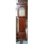 A 19th century G Douglas, Kilmarnock mahogany cased longcase clock with painted dial bearing Roman