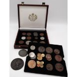 A collector's case lot to include The Bell Medal presented by the Society of Miniature Rifle