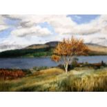 FALCONER HOUSTON Tree Loch Sunart, signed, watercolour, 34 x 48cm, and another (2) Condition