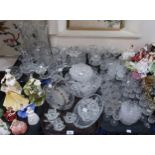 a part suite of Stuart decorated glasses and finger bowls, together with a large quantity of cut