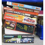 SCALETRIX World Rally, Escort Rally and World Rally Start together with various board games to