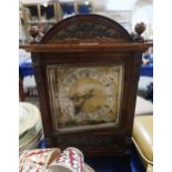 Winterhalder & Hofmeier mantle clock, the gilt dial with silver chapter ring, stamped W & H