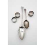 A George III silver basting spoon, by Richard Crossley, London 1797, in the Old English pattern, a