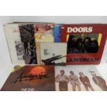 VINYL RECORDS a lot of prog rock and rock vinyl LP records with The Doors L.A. Woman- Waiting For