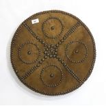 A reproduction studded leather-covered Scottish targe (shield) Condition Report:Available upon