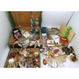 A collection of vintage costume to include, a pair of carded Orena earrings, a starfish brooch by