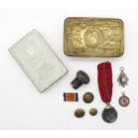 A WW1 Princess Mary Christmas 1914 tin, WW2 German Third Reich Eastern Front Medal, Birmingham