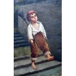ATTRIBUTED TO EDOUARD FRERE The boy chimney sweep,signed, oil on canvas, 38 x 25cm Condition Report