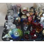 A collection of art glass including vases, paperweights etc Condition Report:No condition report