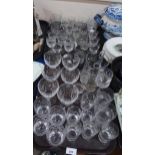 Assorted cut glass and crystal drinking glasses including Edinburgh Condition Report:No condition