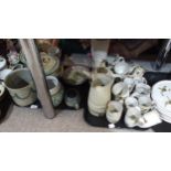 Assorted studio pottery, possibly Barbara Davidson and other makers, Thomas teaset, assorted jugs