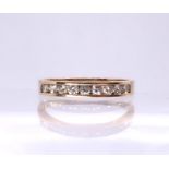 A 9ct diamond eternity ring, size O1/2, set with estimated approx 0.25cts of brilliant cuts,