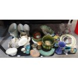 Mixed decorative ceramics including vases, assorted glass etc Condition Report:No condition report