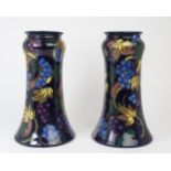 A PAIR OF ROYAL STANLEY WARE VASES in Jacobean pattern, 31cm high Condition Report:Available upon