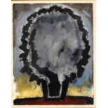 JOSEF HERMAN OBE RA (BRITISH 1911-2000) TREE FORM IN LANDSCAPE Mixed media, 25 x 19.75cm (9.75 x 7.