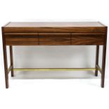 *WITHDRAWN* A MID-20TH CENTURY ROSEWOOD SCANDINAVIAN STYLE BUFFET TABLE with three baize lined drawe
