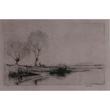 JAMES MCBEY (SCOTTISH 1883-1959) EARLY MORNING FINTRAY Etching, signed and numbered XXXV in ink,