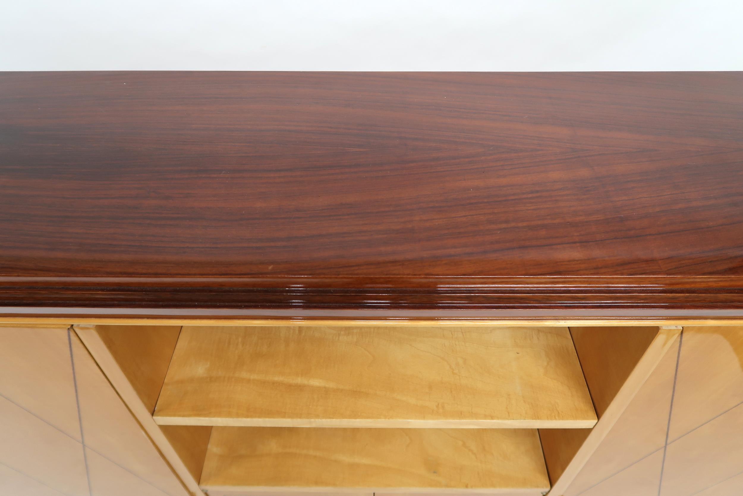 AN EARLY-20TH CENTURY FRENCH MAHOGANY AND SYCAMORE ART DECO OFFICE CABINET IN THE MANNER OF JULES - Image 14 of 16