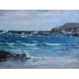 MARY MORRIS (SCOTTISH fl.1883-1950) ON THE WEST COAST, POSSIBLY IONA Oil on canvas, signed lower