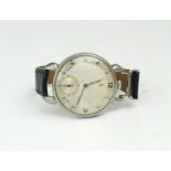 AN UNUSUAL OMEGA WRISTWATCH Early-20th century, with exhibition back, the movement numbered 9888381,