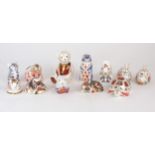 A COLLECTION OF ROYAL CROWN DERBY PAPERWEIGHTS including Mole, Beaver, Piglet, Kitten, Poppy