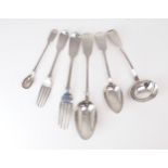 A PART SUITE OF VICTORIAN SILVER CUTLERY mainly by George Adams, London, various dates, comprising