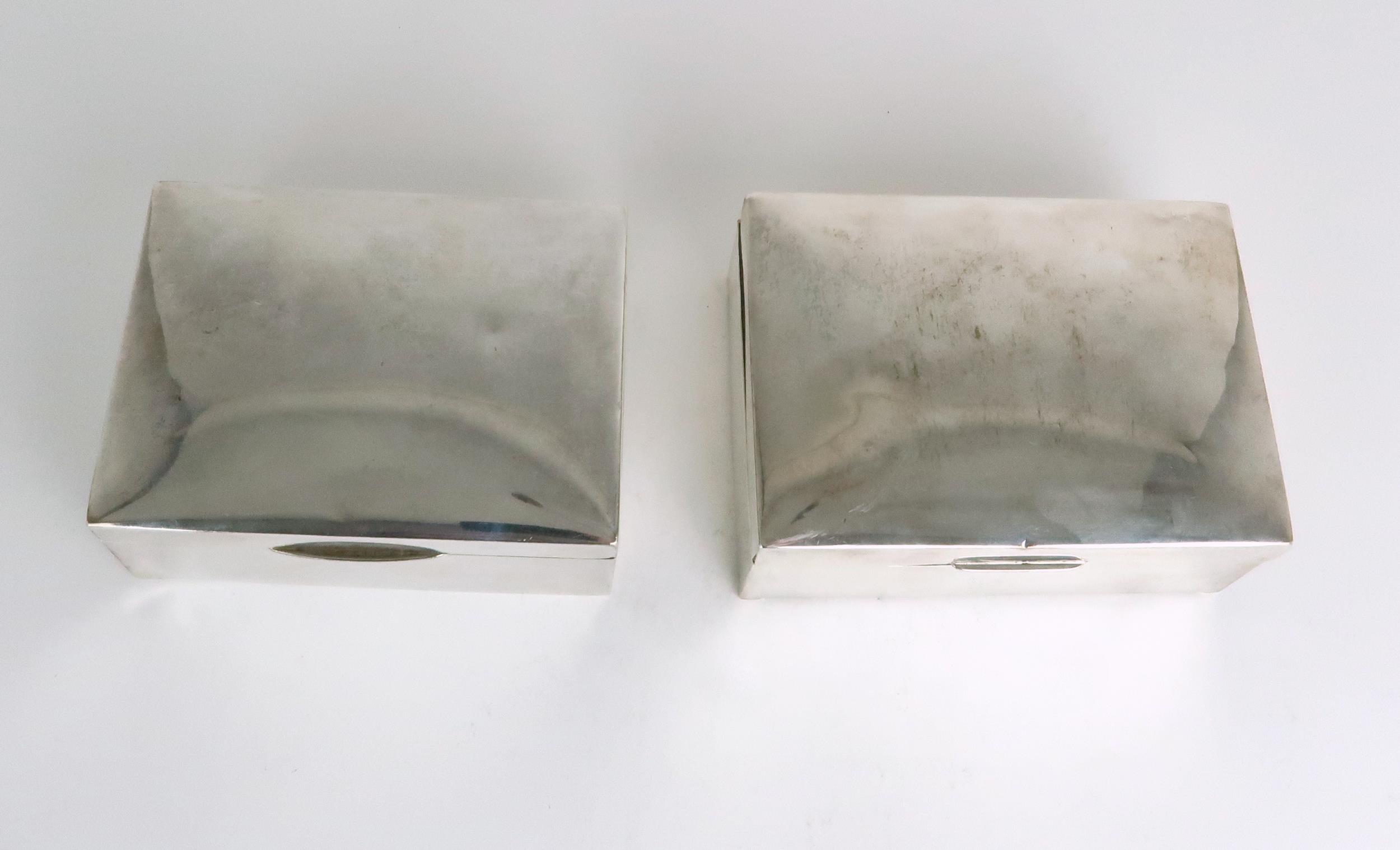 A GEORGE V SILVER CIGARETTE BOX by A J Zimmerman, Birmingham 1921, of rectangular form, 11 x 8. - Image 2 of 6