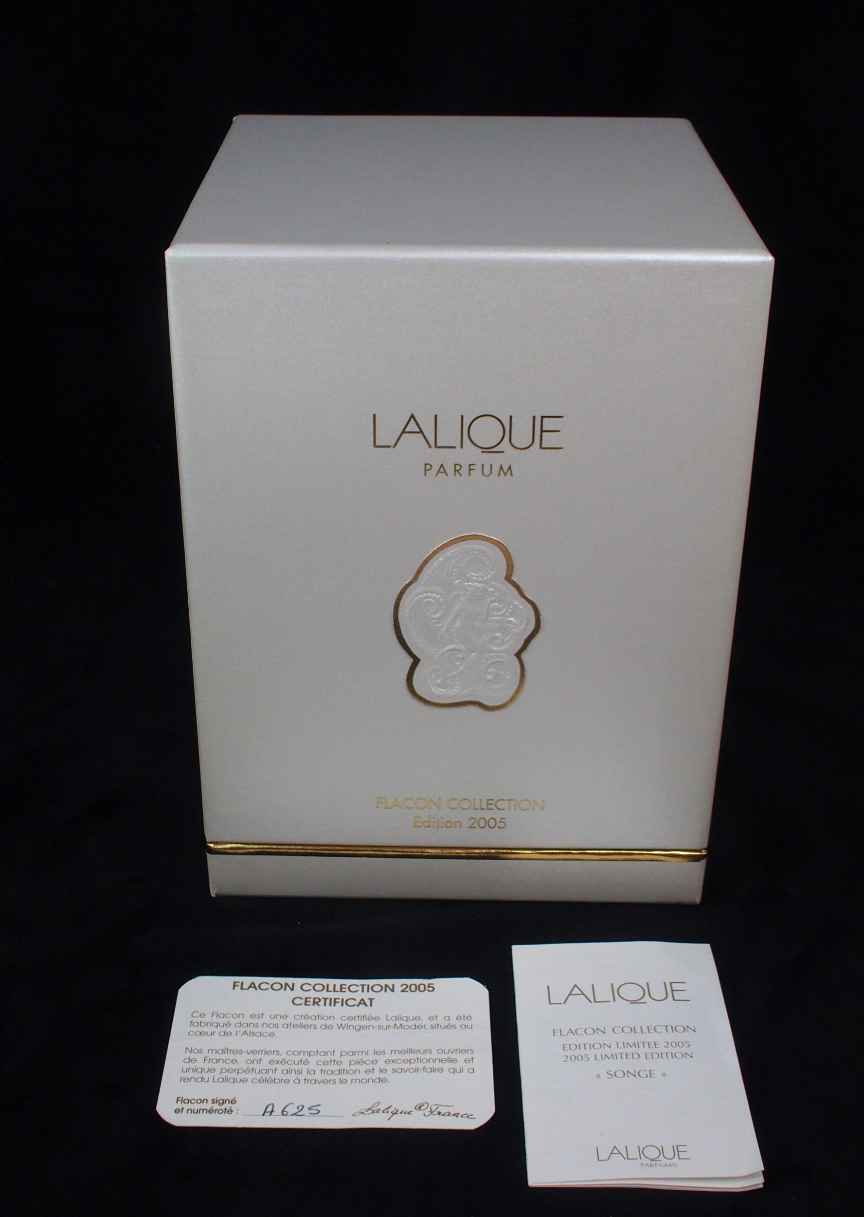 LALIQUE PARFUM, FLACON COLLECTION Limited Edition 'Songe' (2005) Perfume, 100ml bottle in clear - Image 6 of 6