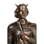 JOHN HUTCHISON RSA (SCOTTISH c1832-1910) KING ROBERT THE BRUCE Bronze, with brown patina,