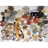 A collection of vintage costume jewellery to include Avon, beads etc Condition Report:No condition