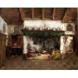 THEODORUS VAN OORSCHOT (DUTCH 1910-1989) A DUTCH KITCHEN Oil on canvas, signed lower right, 49 x
