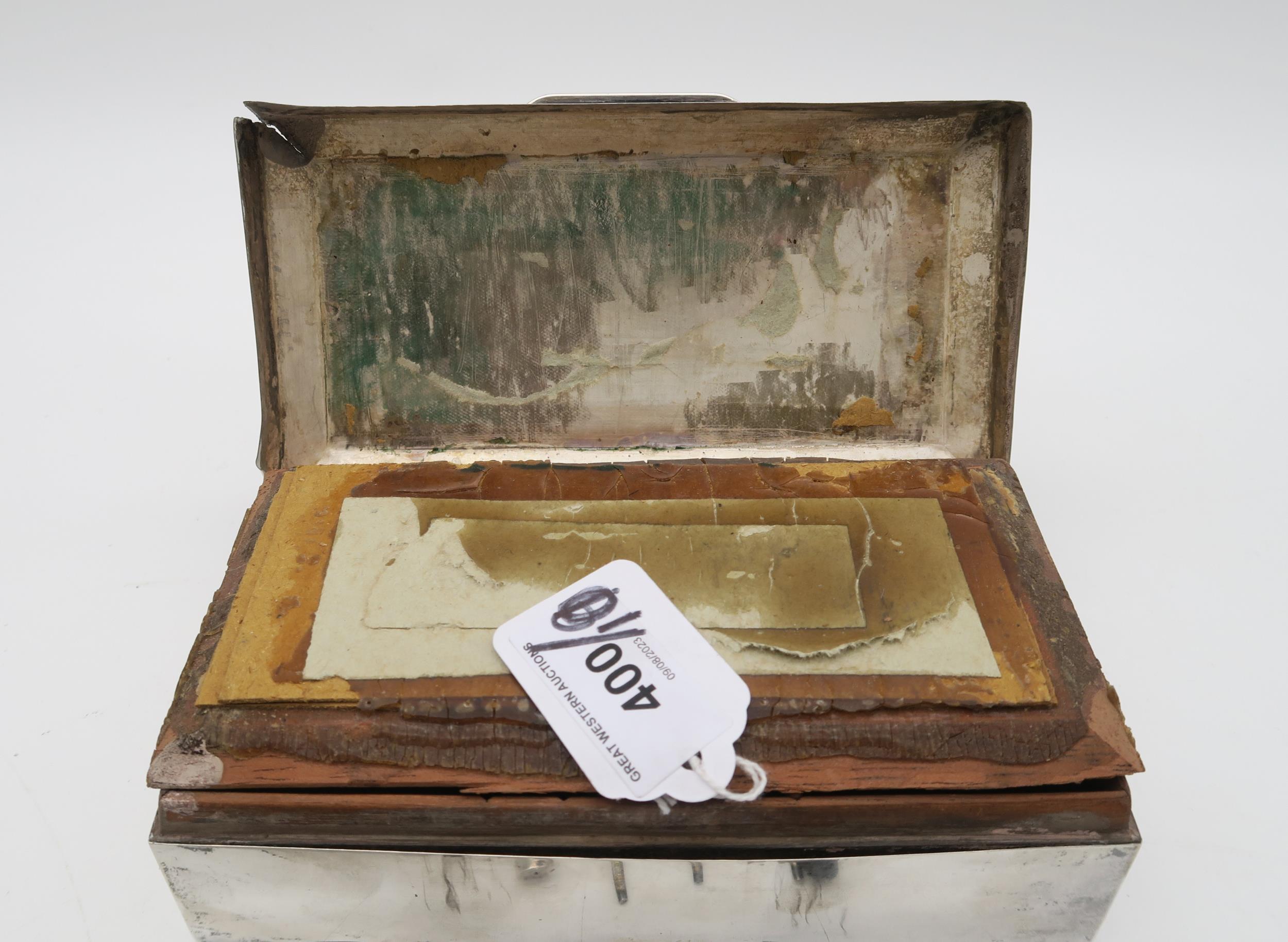 A collection of silver including a silver cigarette box (af), London, marks rubbed, with engine - Image 2 of 2