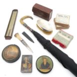 A good mixed lot, to include a bone-handled sgian dubh with silver collar (Wilson & Sharp,