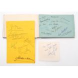 A mid-20th century autograph book, containing signatures of the 1948 Australian test cricket team on