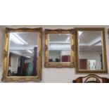 A lot of three assorted reproduction gilt framed wall mirrors (3) Condition Report:Available upon