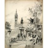 W. J. MASKELL VIEW FROM KELVINGROVE PARK Drawing, signed lower right, dated 1969 Together with a