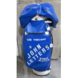 A blue and white Lee Trevino signature golf bag by John Letters Condition Report:Available upon