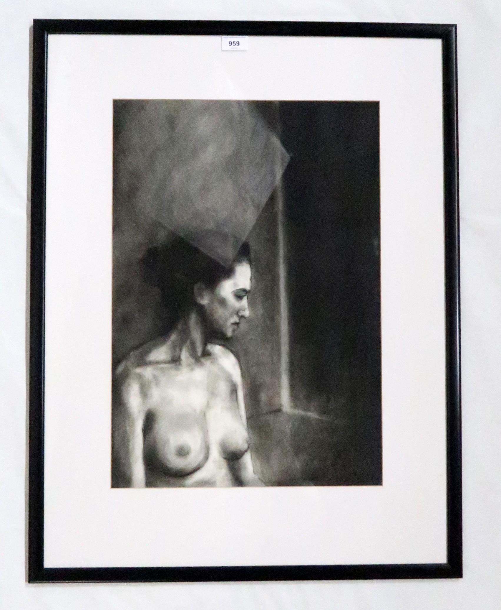 CONTEMPORARY SCHOOL DEEP THOUGHTS Charcoal, 56 x 39cm Condition Report:Available upon request - Image 2 of 2