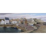 FRANK COLCLOUGH Crail, signed, watercolour, 32 x 74cm Condition Report:Available upon request