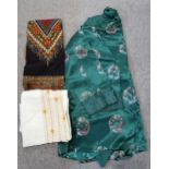 A Chinese green silk jack and other items Condition Report:No condition report available.