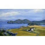 LOIS BUCHAN (SCOTTISH CONTEPORARY) AROCRAIG Oil on board, 18 x 30cm  Title inscribed to label verso