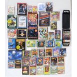 A collection of Commodore 64/128 game cassettes, to include Indy: Indiana Jones and the Last