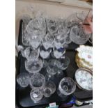 Assorted cut glass and crystal and other glassware Condition Report:No condition report available.