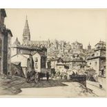 ALFRED CHARLES STANLEY ANDERSON (ENGLISH 1884-1966), Toledo Cathedral, etching, signed lower