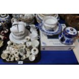 Portobello crested china, a Bavarian porcelain tea set, assorted platters etc Condition Report:No