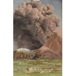 A.N.J.GORDON Volcanic eruption, signed, oil on canvas, 60 x 40cm Condition Report:Available upon