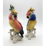 A pair of Ens porcelain Cockatiels Condition Report:Available upon request