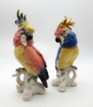 A pair of Ens porcelain Cockatiels Condition Report:Available upon request