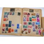 A collection of world wide stamps in a Senator Album and The Ace Universal Stamp Album  Condition